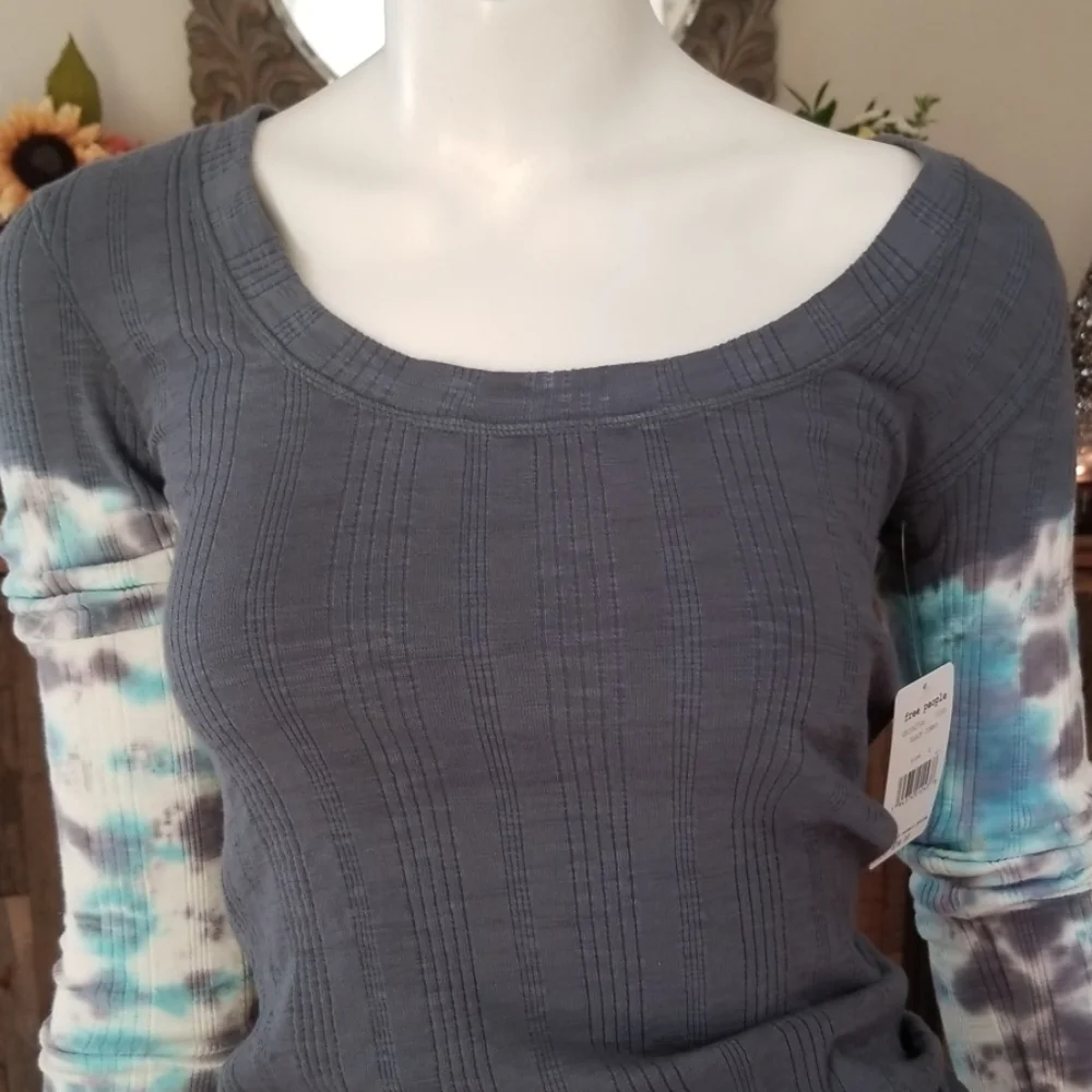 Free People Big Sur Tee in black combo